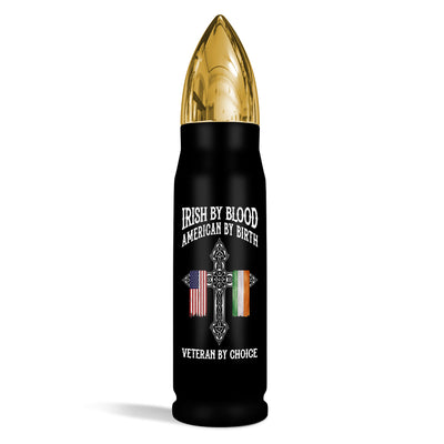 St. Patrick's Day Irish By Blood American By Birth Personalized Bullet Tumbler, Customize Title