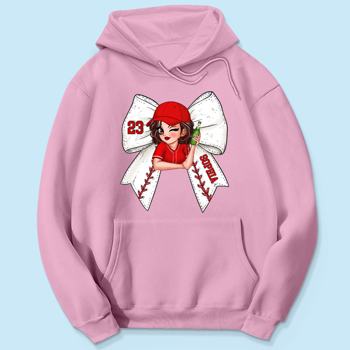 Baseball Softball Bow With Jersey Number Personalized Shirt, Perfect Gift For Her, For Baseball Wife, For Baseball Mom