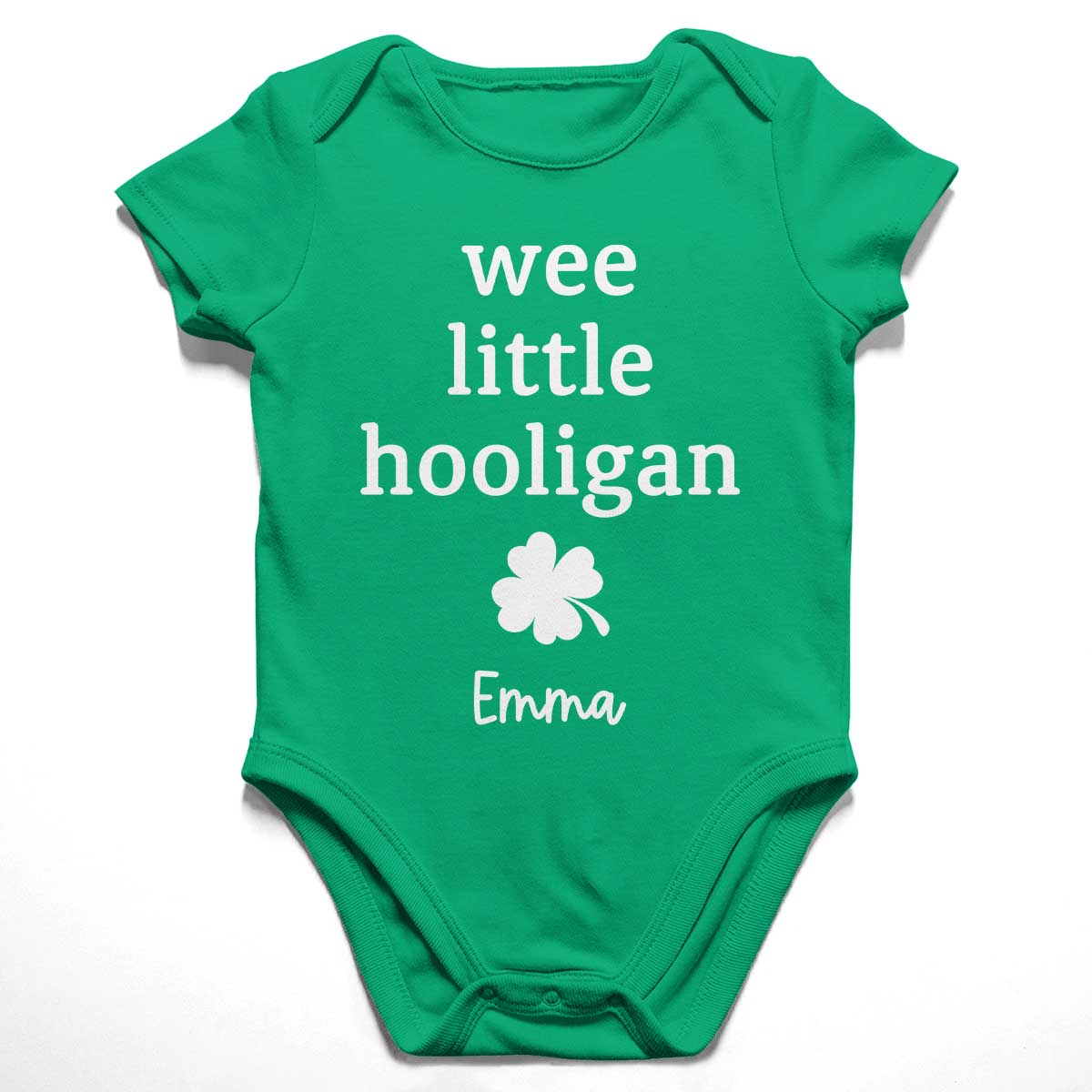 Wee Little Hooligan Custom Baby Name St. Patrick's Day Personalized Baby Onesie