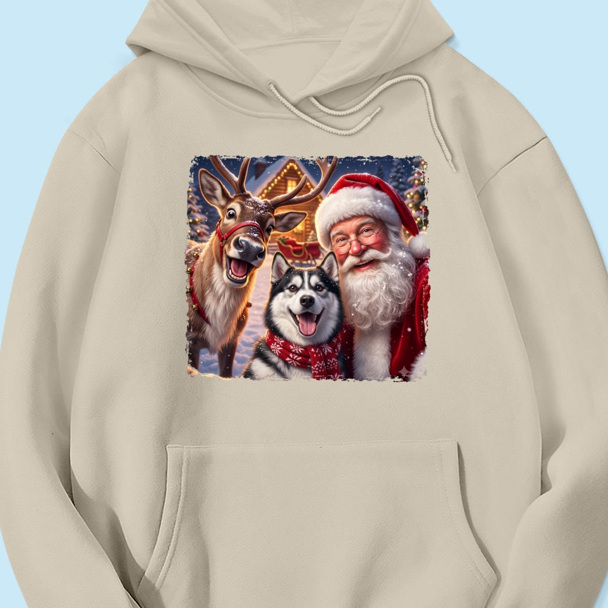 Dog Cat Selfie with Santa - Personalized Shirt - Funny Christmas Gift for Pet Lovers