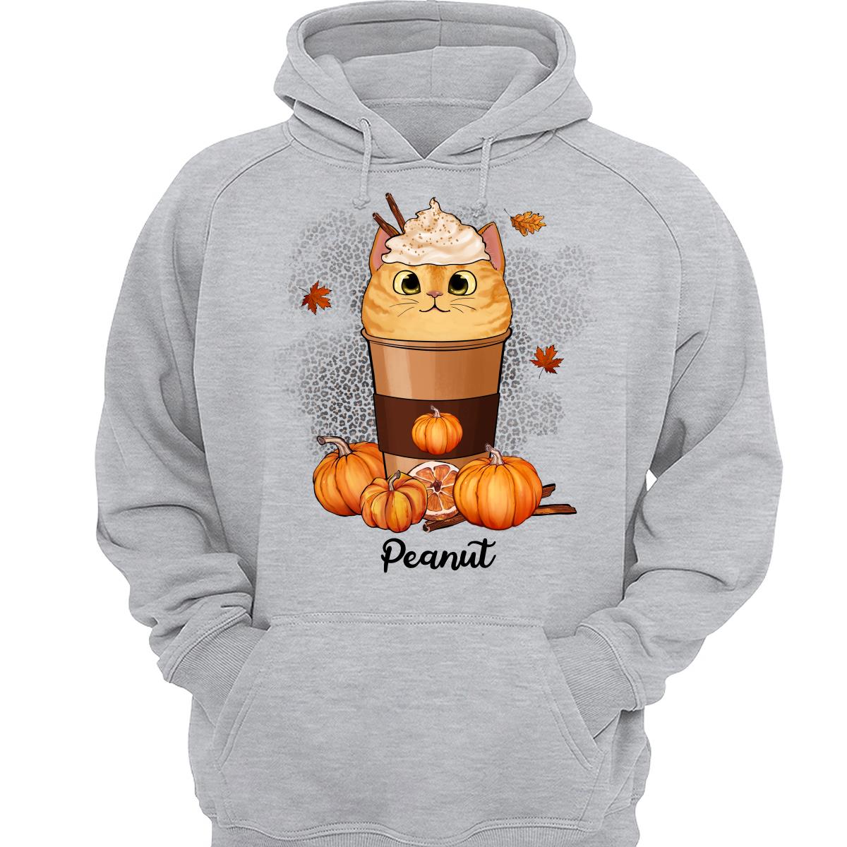 Cats In Pumpkin Spice Latte Fall Season Personalized Shirt