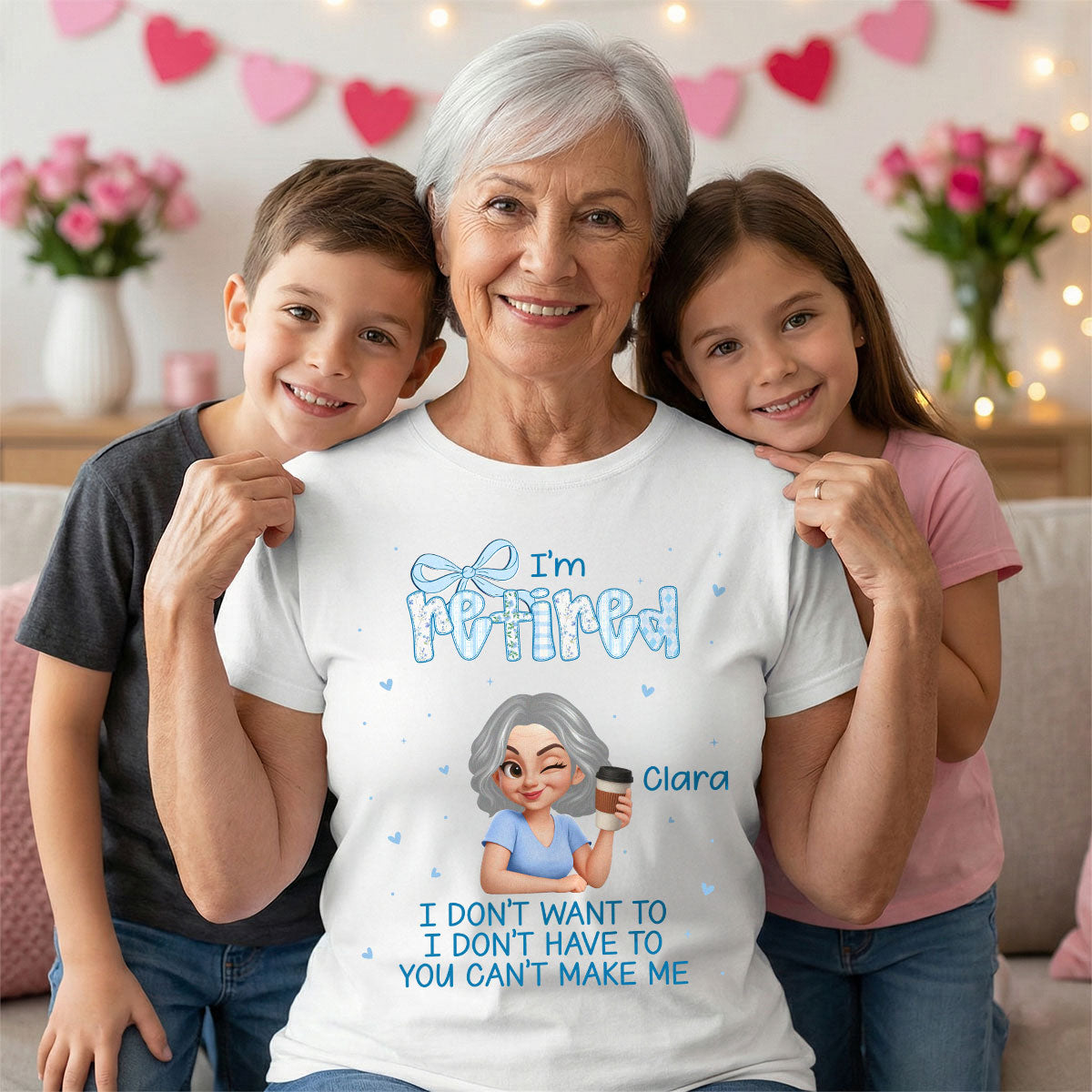 Coquette I'm Retired You Can't Make Me - Personalized Shirt - Retirement Gift