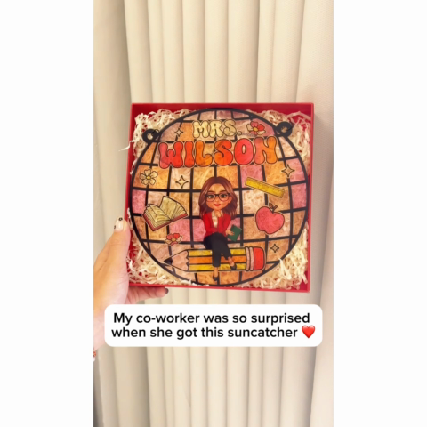 Teacher Classroom Personalized Suncatcher, Classroom Decor