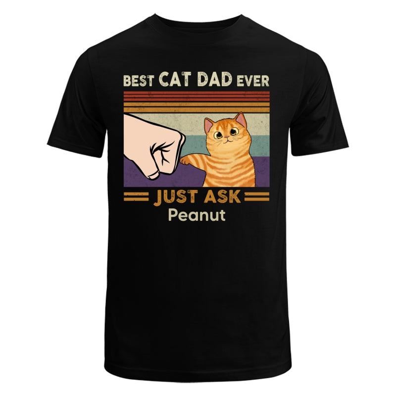 Best Cat Dad Mom Ever Fluffy Cat New Color Palette Personalized Shirt