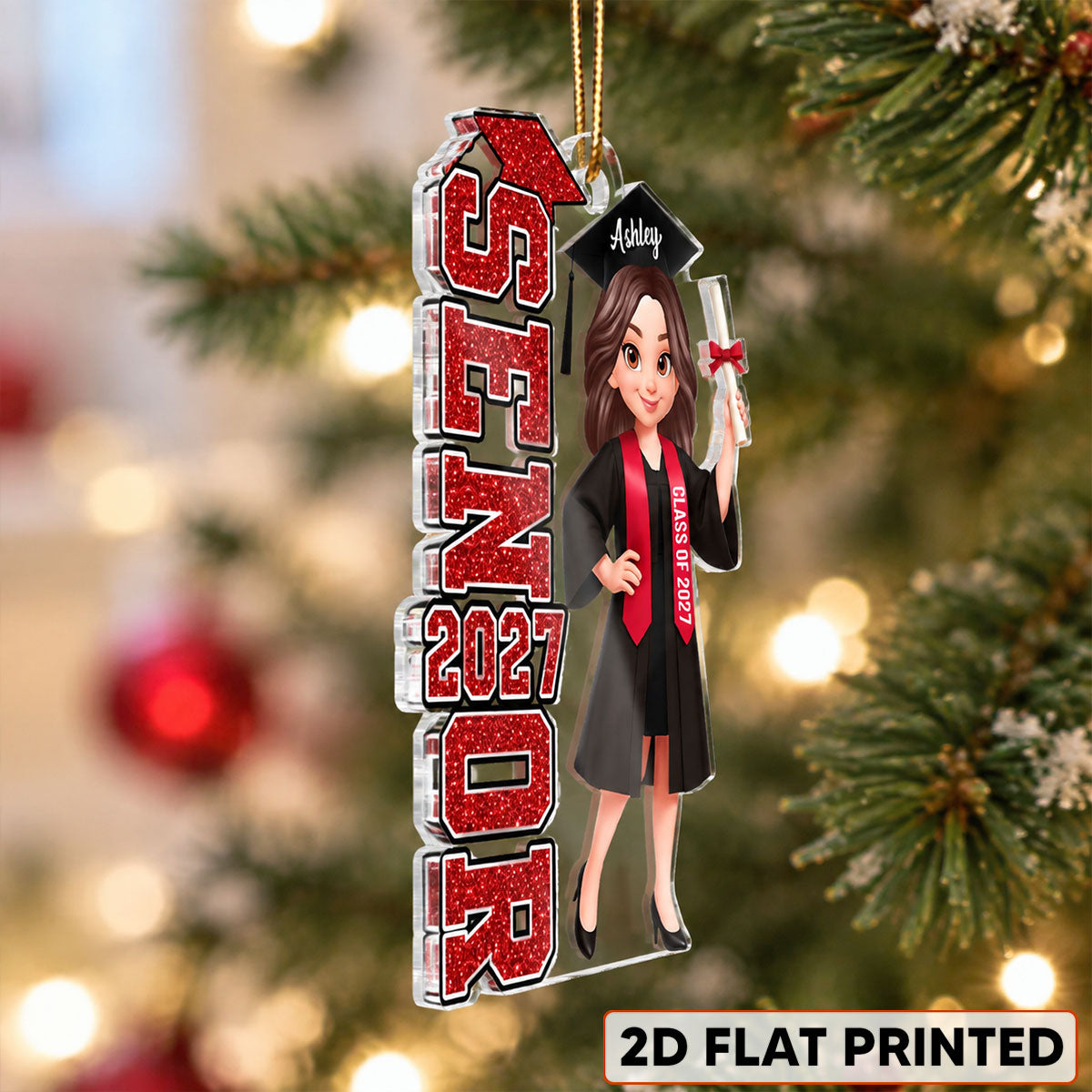 Trending Senior 2026 2027 - Personalized Acrylic Ornament - Christmas Gift For Seniors, Daughter, Son, Granddaughters, Grandsons