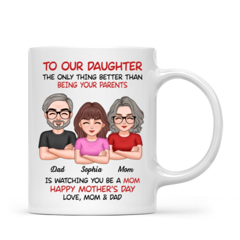 To Our Daughter From Parents Happy Mother‘s Day Personalized Mug