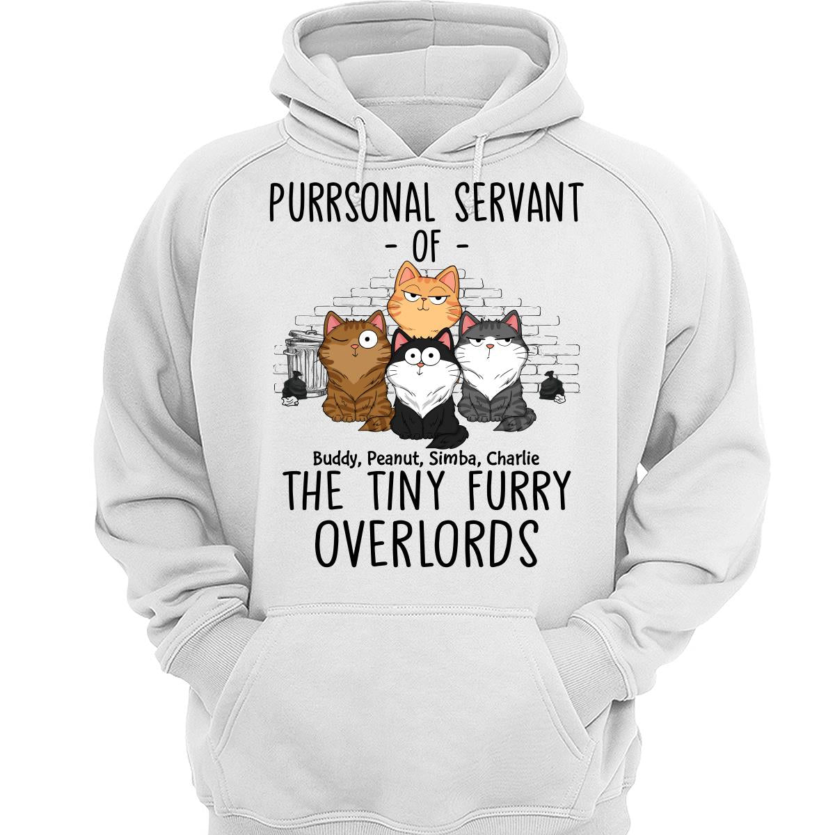 Purrsonal Cat Servant Funny Cats Expressions Personalized Shirt