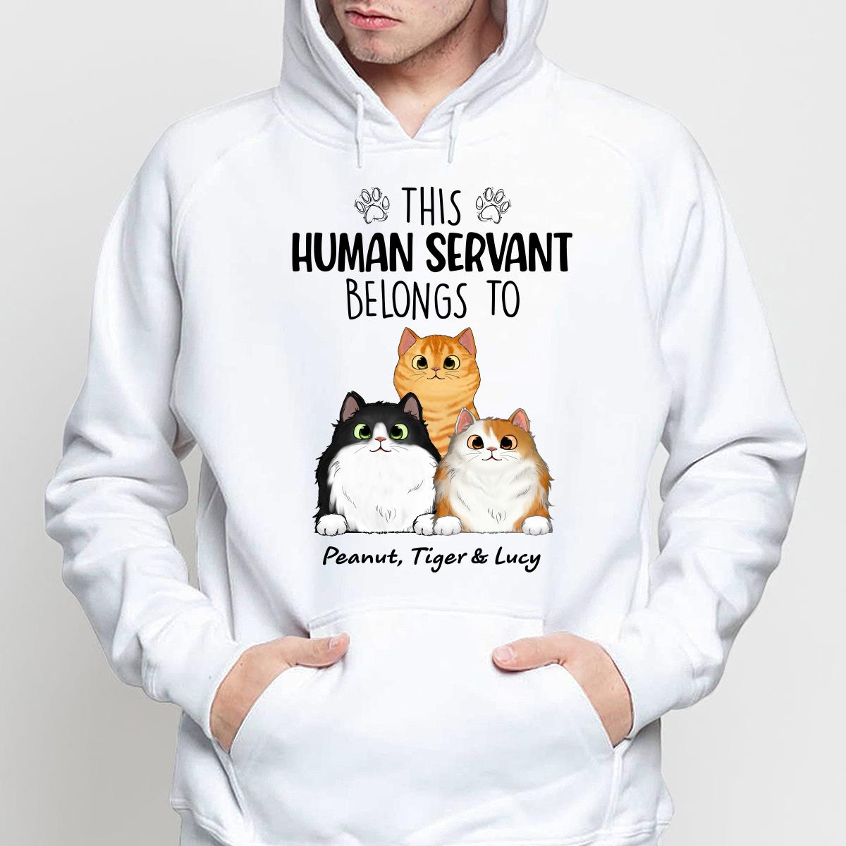This Human Servants Belongs To Fluffy Cats Personalized Shirt