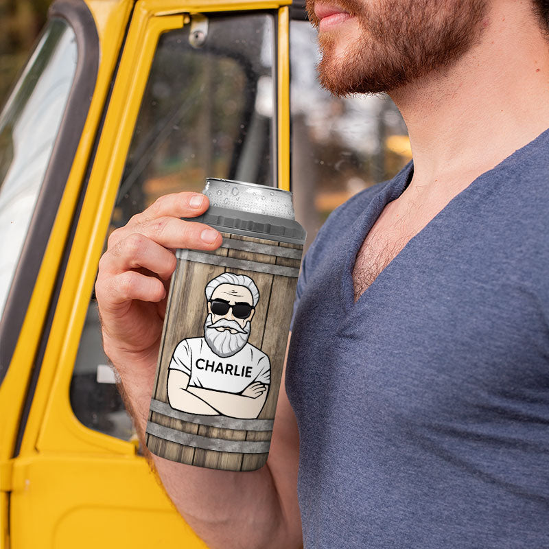 The Legend Grandpa Old Man Personalized 4 In 1 Can Cooler