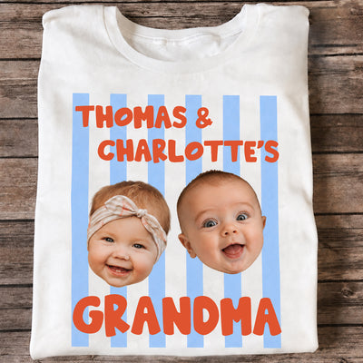 Baby Custom Photo Face Grandpa Grandama Dad Mom - Personalized Shirt