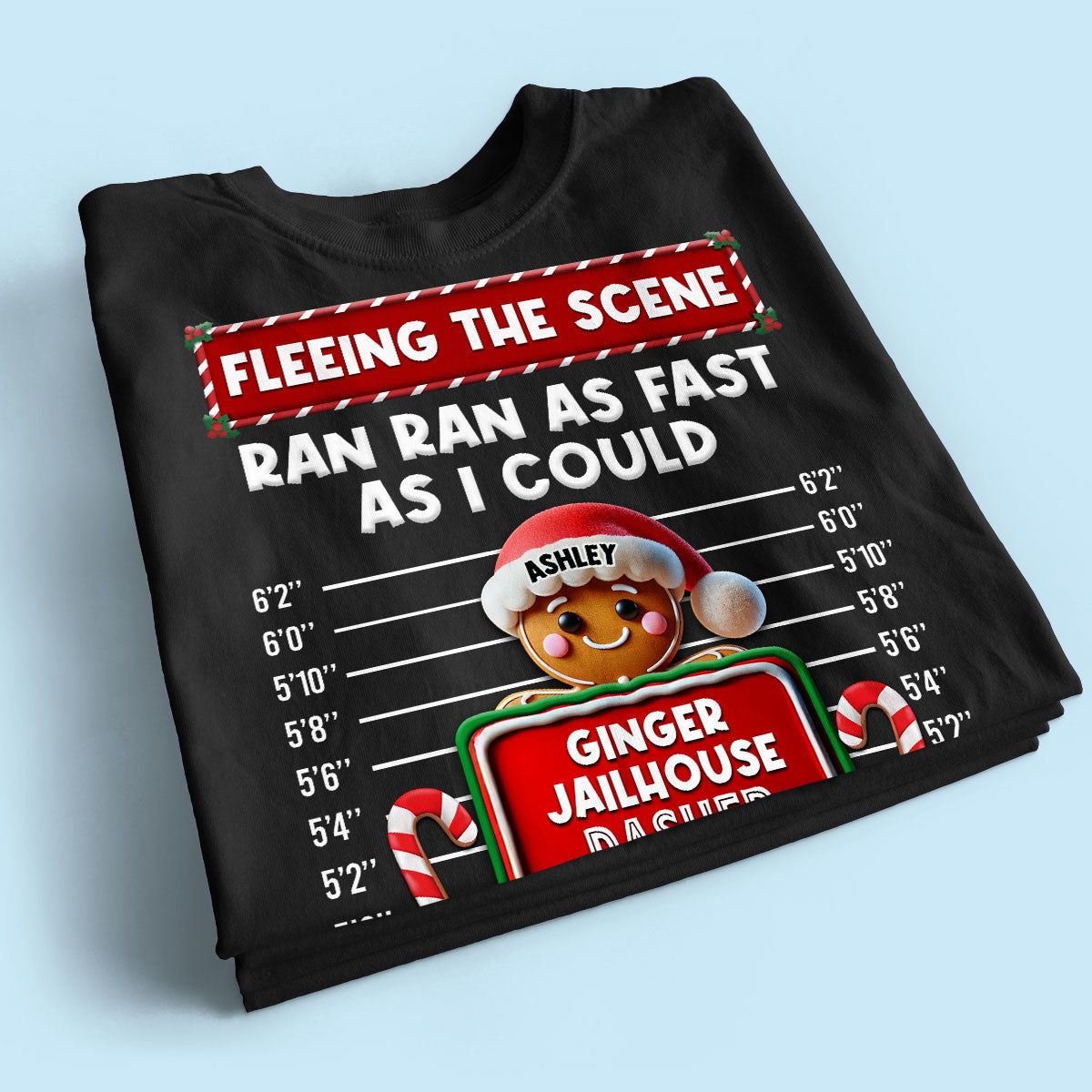 Family Christmas Gingerbread Criminal Funny Christmas Group Matching Outfit Personalized Shirt