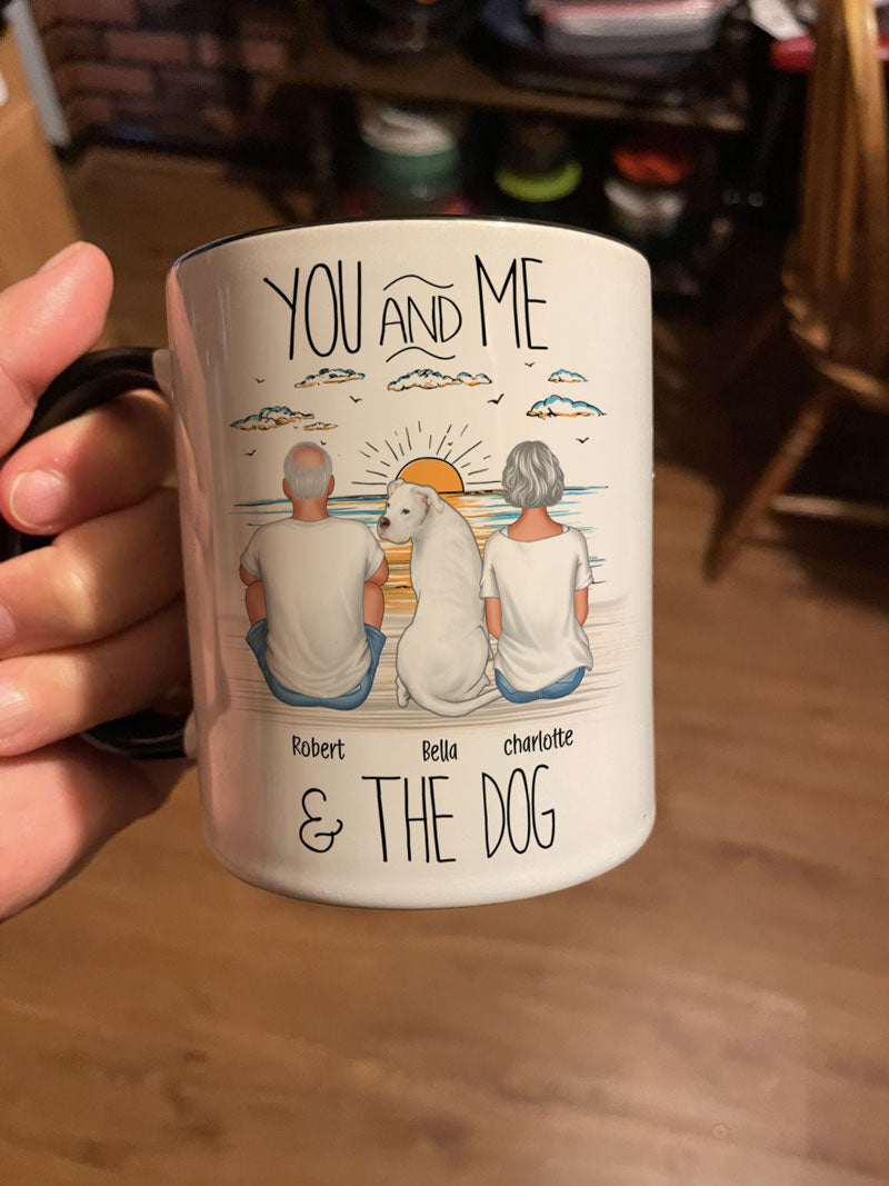 You And Me Beach Outline Personalized Mug, Gift For Him, For Her
