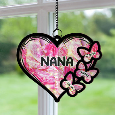 Sparkling Grandma Personalized Suncatcher Ornament, Christmas Gift For Grandma