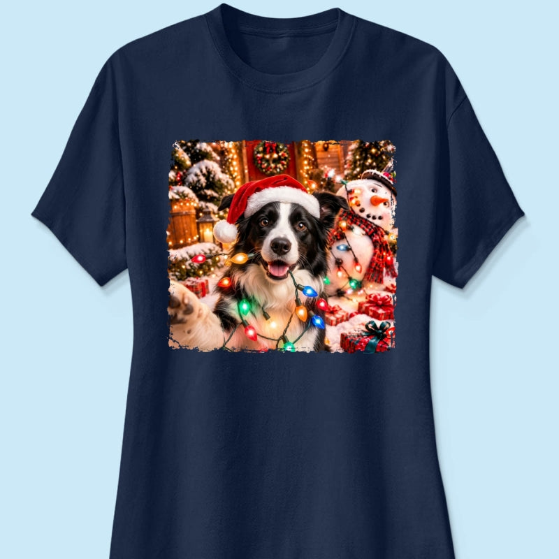 Dog Cat Ruin Christmas Things Upload Pet Photo - Personalized Shirt - Funny Gift For Dog Lovers, Cat Lovers