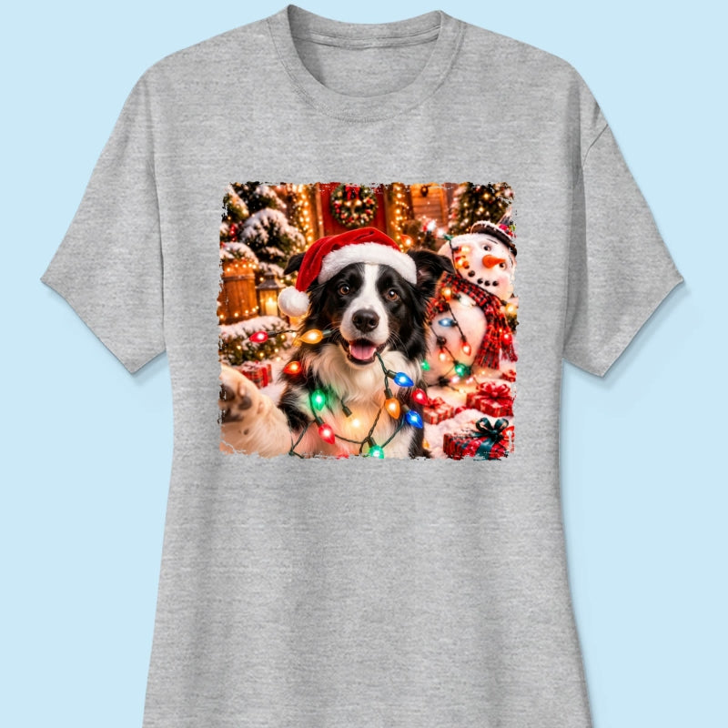 Dog Cat Ruin Christmas Things Upload Pet Photo - Personalized Shirt - Funny Gift For Dog Lovers, Cat Lovers