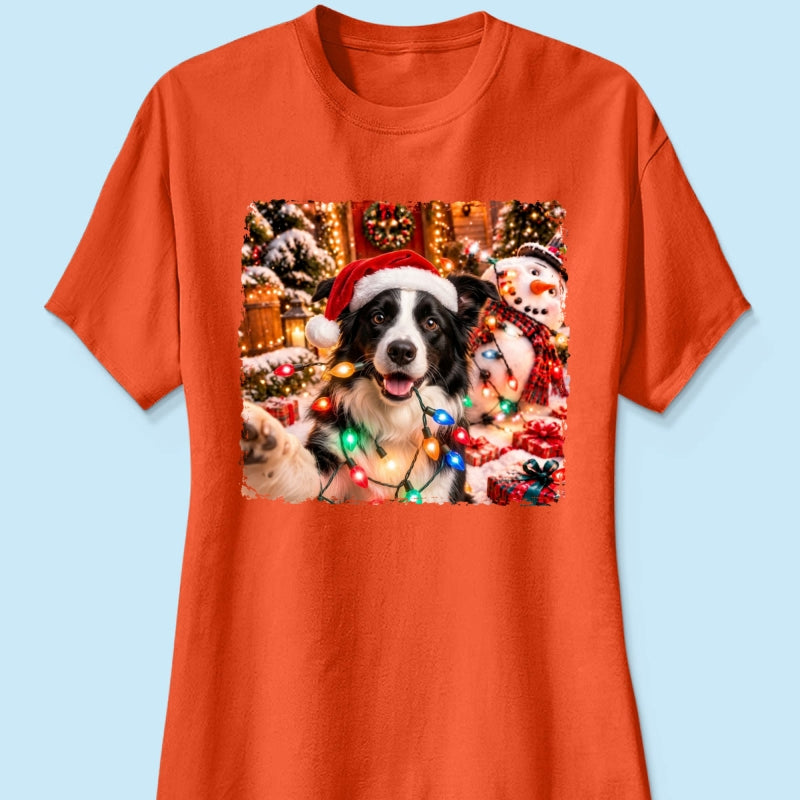 Dog Cat Ruin Christmas Things Upload Pet Photo - Personalized Shirt - Funny Gift For Dog Lovers, Cat Lovers