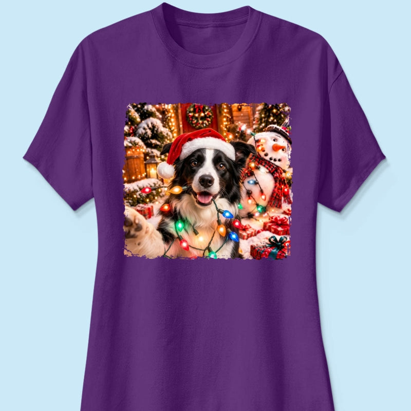Dog Cat Ruin Christmas Things Upload Pet Photo - Personalized Shirt - Funny Gift For Dog Lovers, Cat Lovers