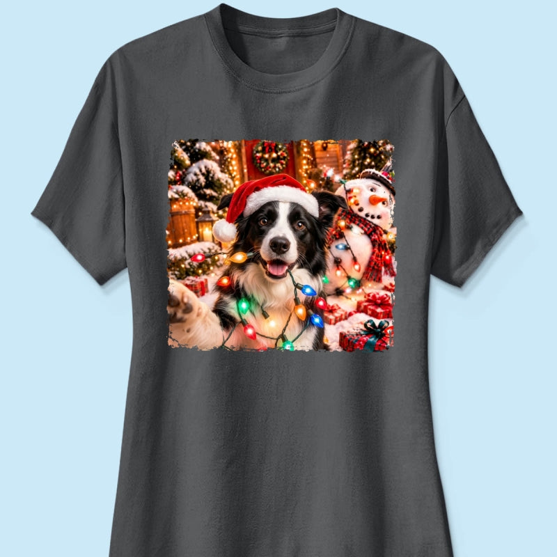 Dog Cat Ruin Christmas Things Upload Pet Photo - Personalized Shirt - Funny Gift For Dog Lovers, Cat Lovers