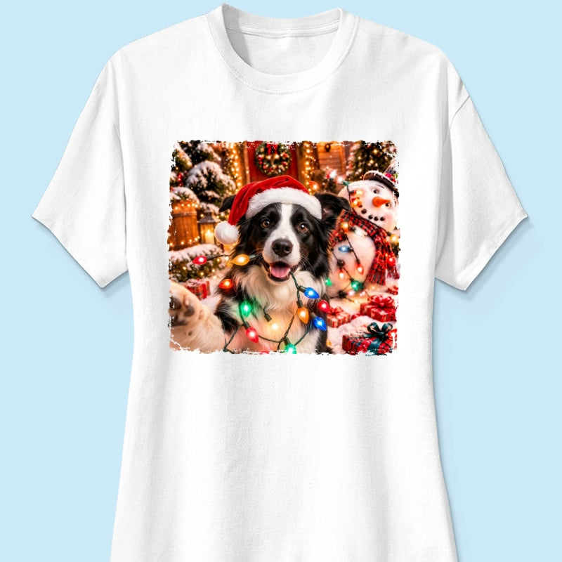 Dog Cat Ruin Christmas Things Upload Pet Photo - Personalized Shirt - Funny Gift For Dog Lovers, Cat Lovers