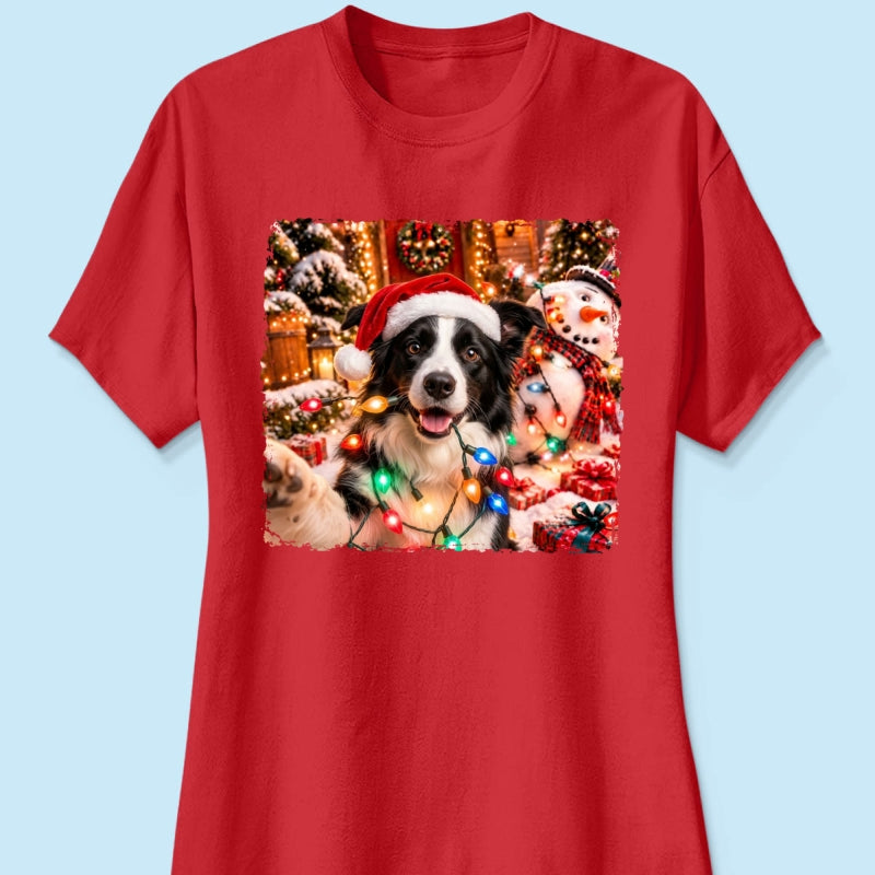 Dog Cat Ruin Christmas Things Upload Pet Photo - Personalized Shirt - Funny Gift For Dog Lovers, Cat Lovers