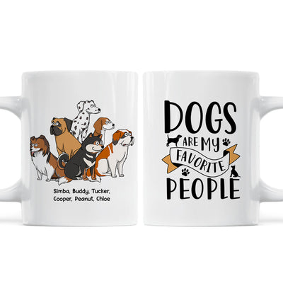 Dogs Are My Favorite People Funny Dogs Cartoon Personalized Mug