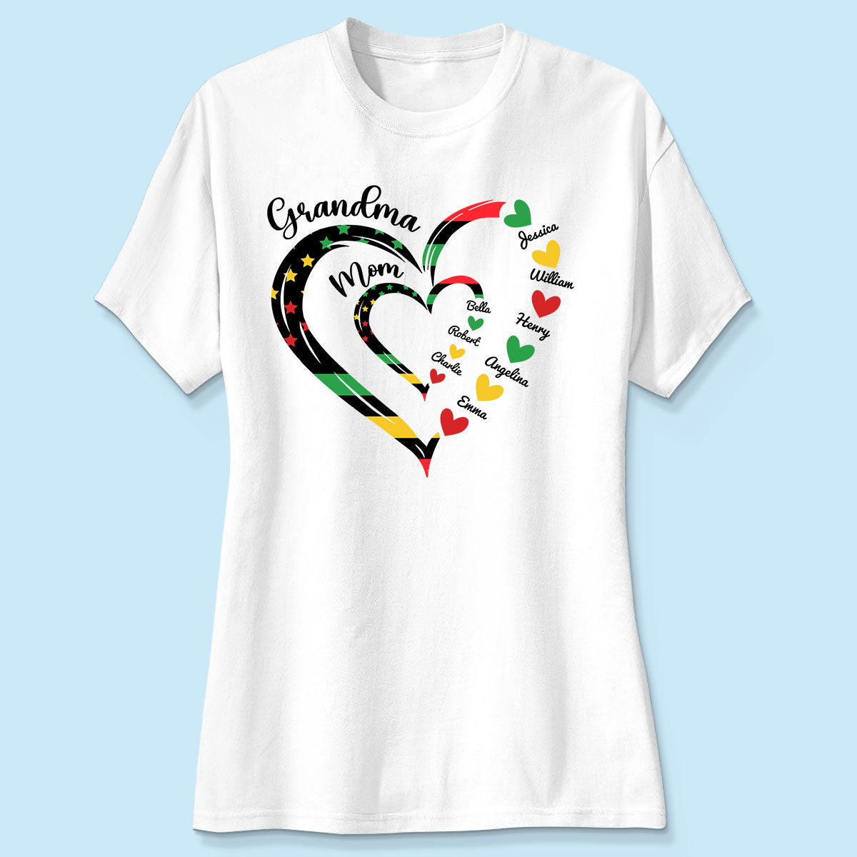 Juneteenth African American Flag Grandma Personalized Shirt