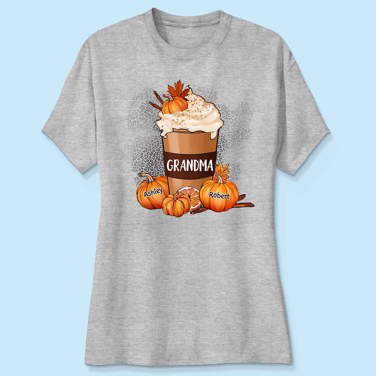 Grandma Pumpkin Spice Latte Personalized Shirt