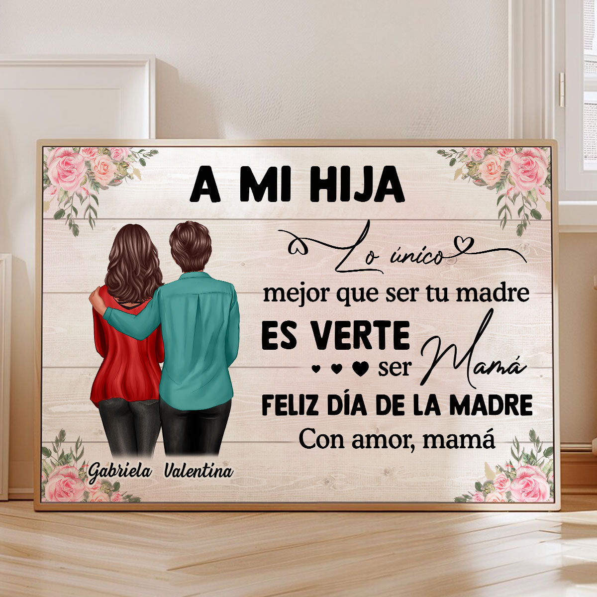 Spanish To My Daughter From Mom Happy Mother's Day Personalized Poster, Gift For Daughter