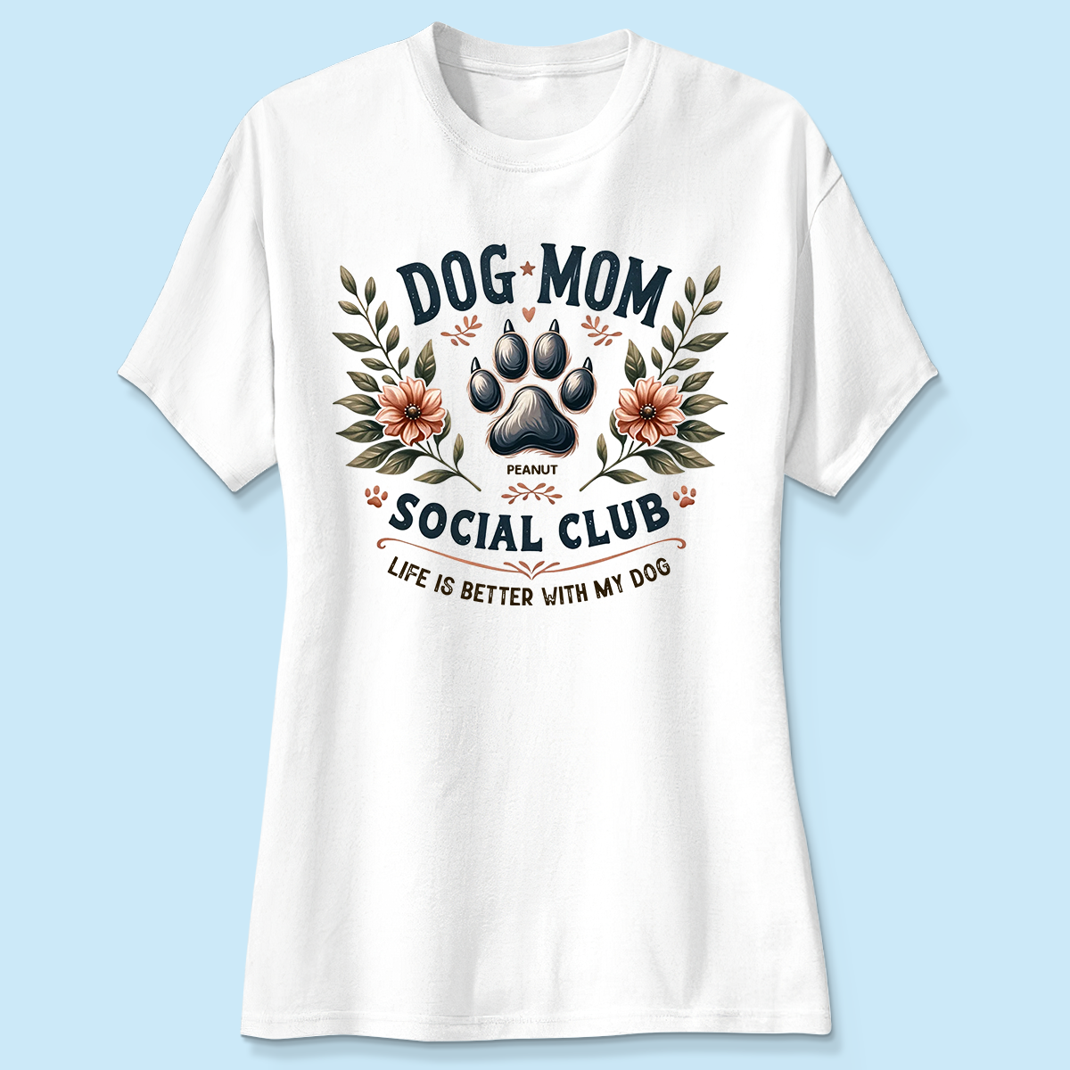 Dog Mom Social Club Personalized Shirt, Trendy Gift for Dog Moms
