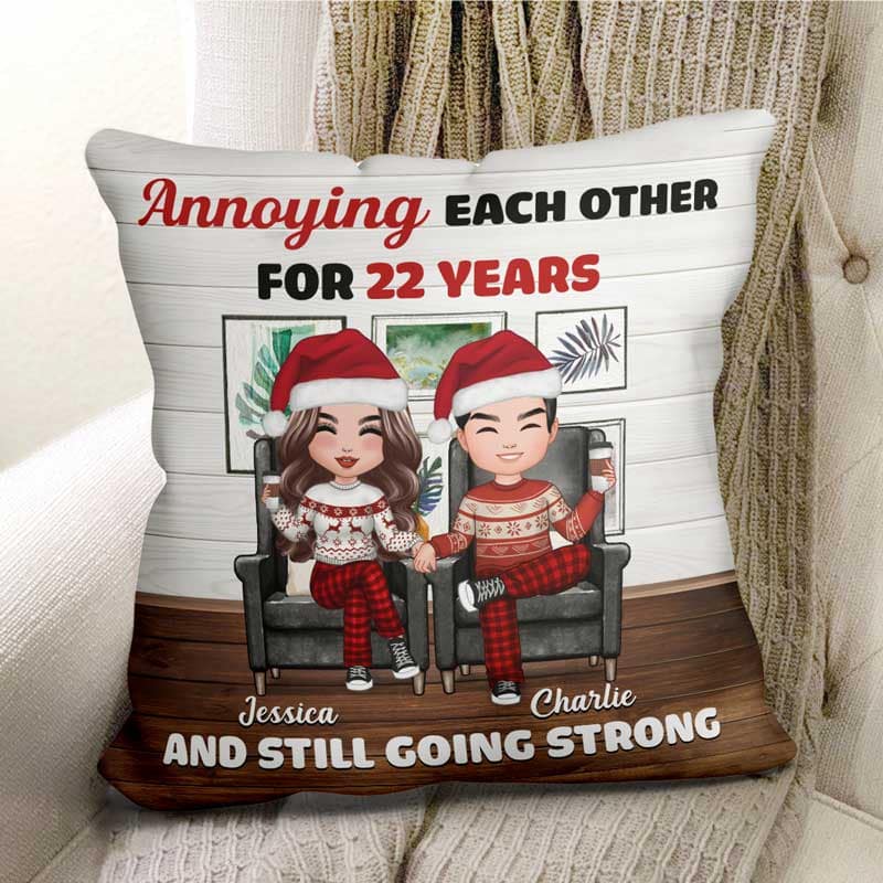Annoying Each Other Couple In House Personalized Pillow (Insert Included)