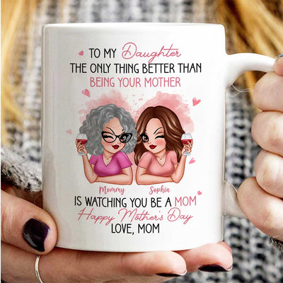 Pink Tone To My Daughter From Mom Happy Mother's Day Personalized Mug, Heartfelt 2025 Gift For Daughter