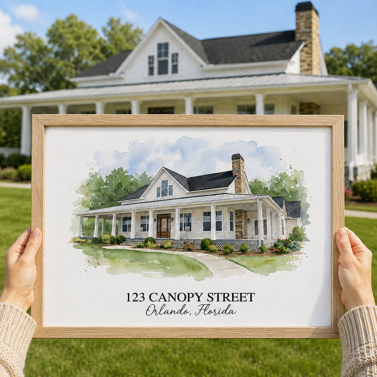 Home Sweet Home Custom Portrait - Personalized Poster - Housewarming Gift, Our First Home Sign