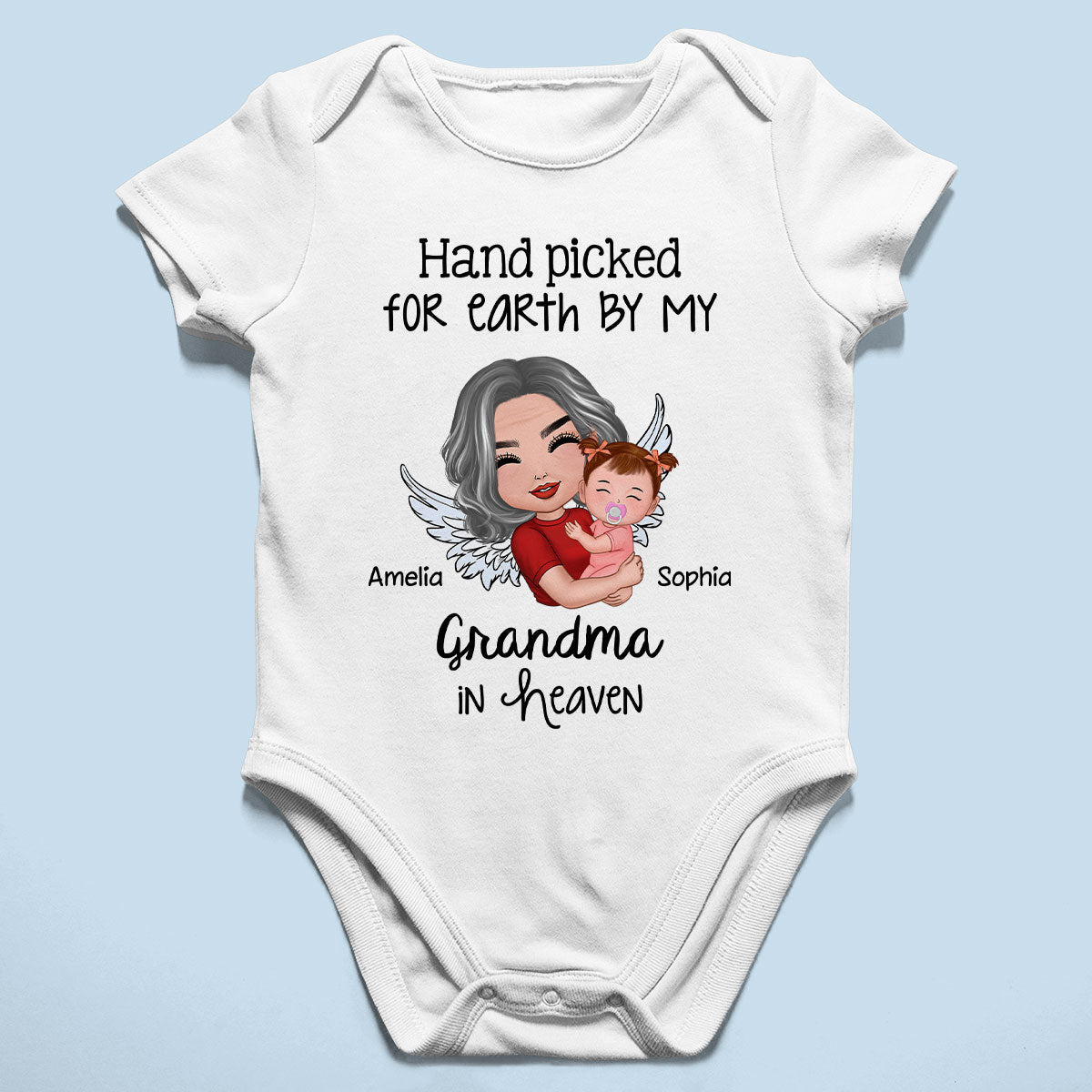 Hand Picked For Earth By Someone In Heaven Personalized Baby Onesie Baby Shirt