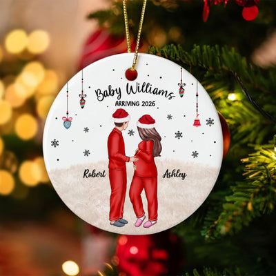 Expecting Parents Christmas Pregnancy - Personalized Ornament - New Mom Gift, Expecting Parent Gift