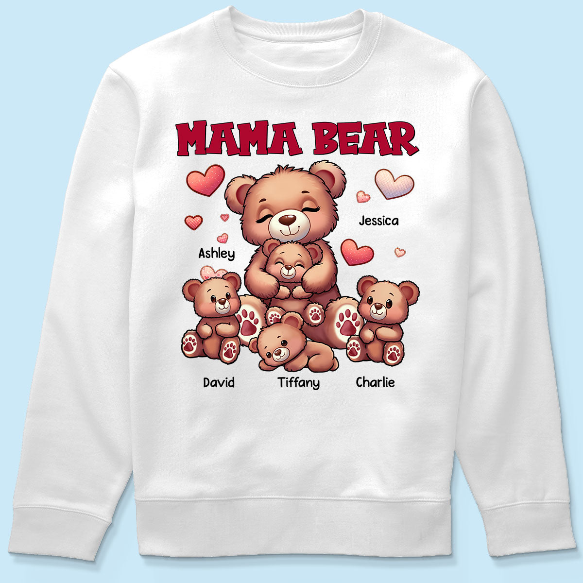 Cute Grandma Bear Mama Bear Personalized Shirt