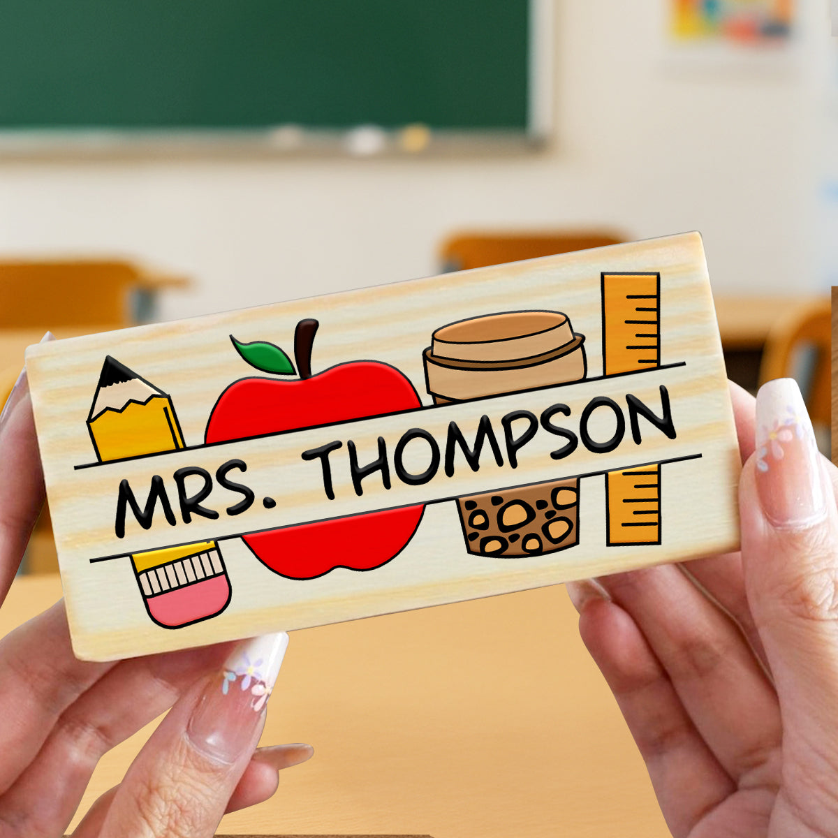 Personalized Teacher Whiteboard Eraser, Custom Teacher Appreciation Gifts, Chalkboard Eraser with Marker, Preschool Teacher Name gifts
