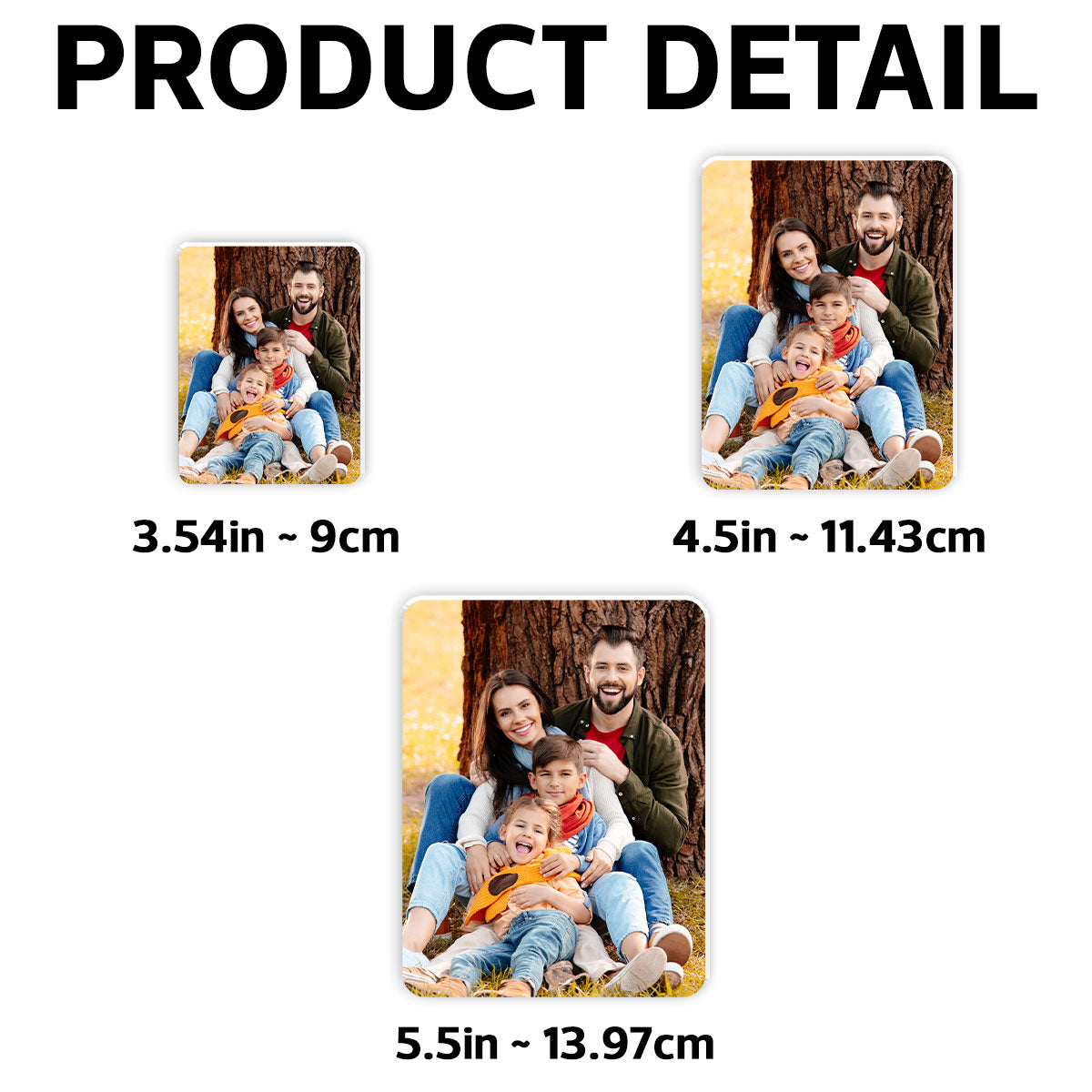 Custom Photo Family Couple Best Friends Gift Personalized Acrylic Fridge Magnet