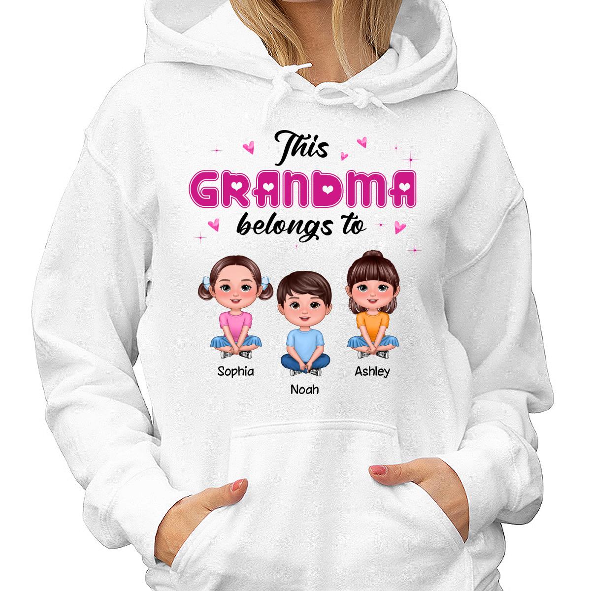 This Grandma Mom Belongs To Pretty Doll Kids Personalized Shirt