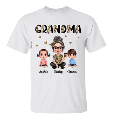 Half Leopard Realistic Doll Grandma Grandkids Personalized Shirt