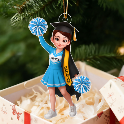 Senior Cheerleader Graduation - Personalized Acrylic Ornament