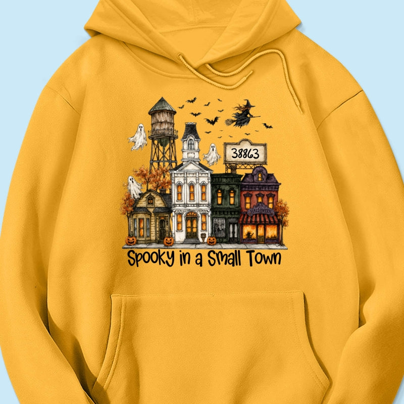 Custom Zip Code Halloween Town - Personalized Shirt - Custom Town Name, Spooky Village Fall