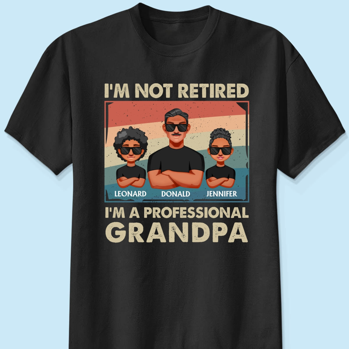 Professional Grandpa Retro Personalized Shirt, Gift For Grandpa