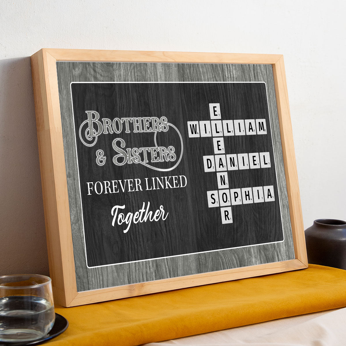 The Greatest Gift Our Parents Gave Us Was Each Other Crossword Puzzle Art, Personalized Poster