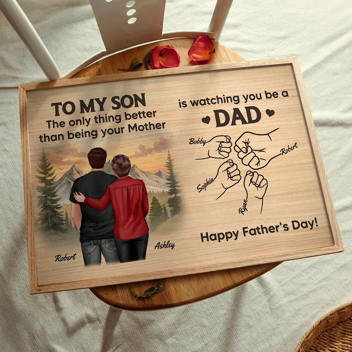 From Mom Dad To Son Watching You Be A Dad Personalized Poster, Gift For Son
