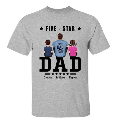 Five Star Dad Father‘s Day Gift Personalized Shirt