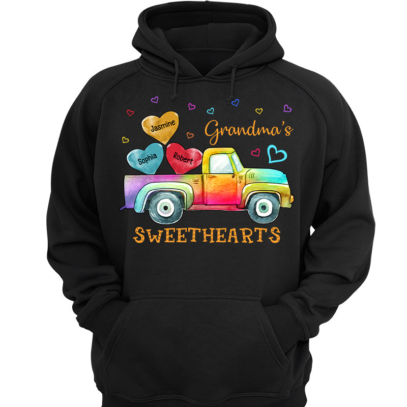 Grandma Mom Sweethearts Colorful Truck Personalized Shirt