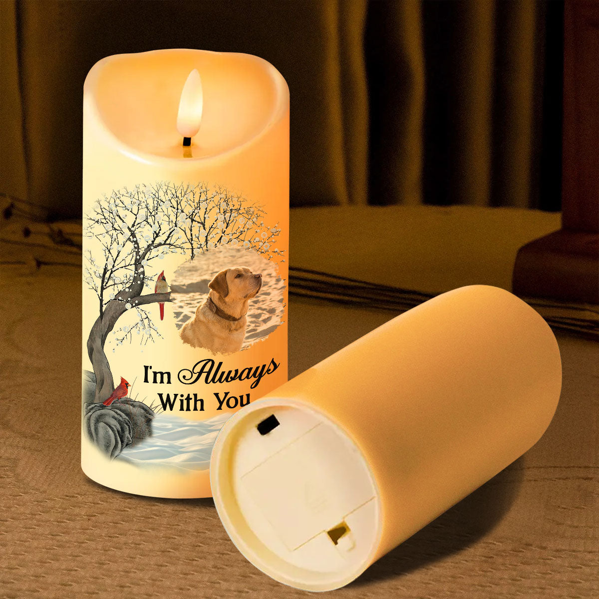 Upload Photo A Companion Is Gone But The Memory Lives On Personalized Flameless LED Candle, Christmas Gift, Sympathy Gift For Pet Lovers