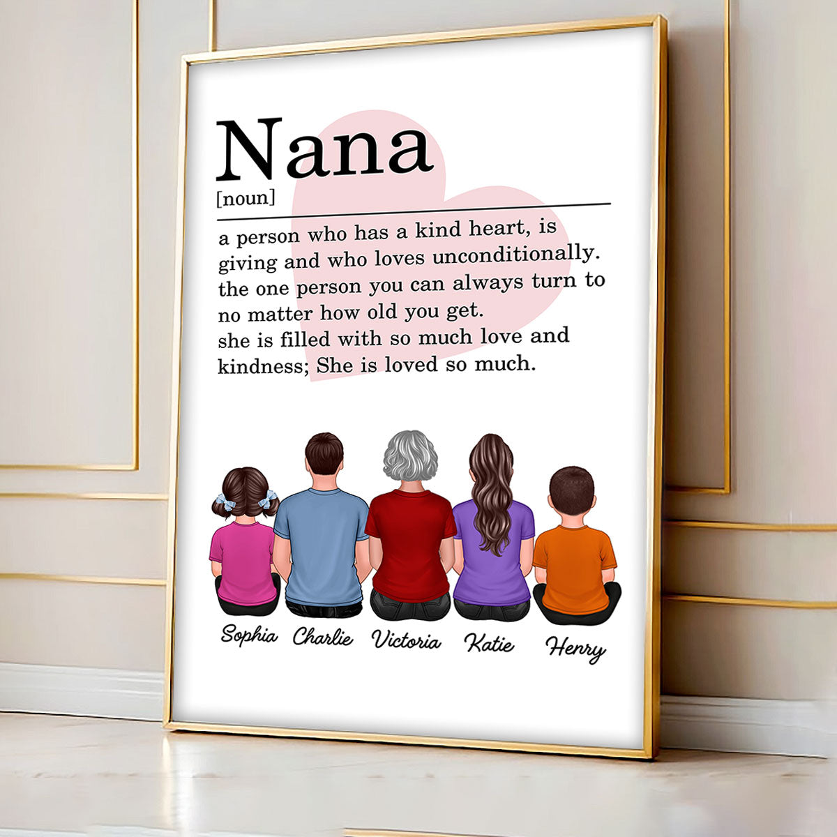 A Person Who Has A Kind Heart Gift For Nana Grandma Personalized Vertical Poster