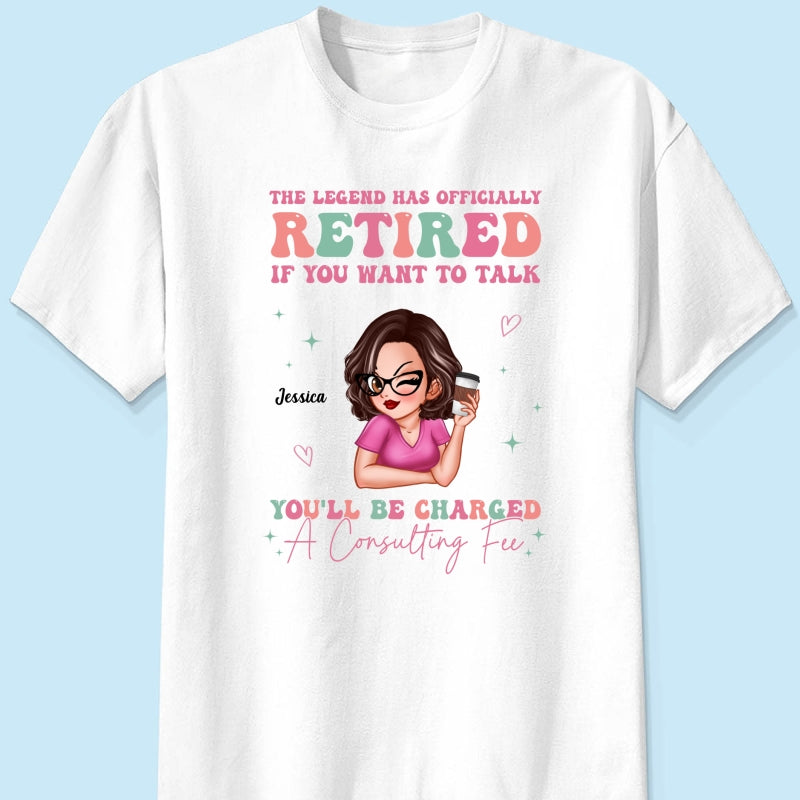 The Legend Has Officially Retired Personalized Shirt, Gift for Mom, Grandma, Bestie
