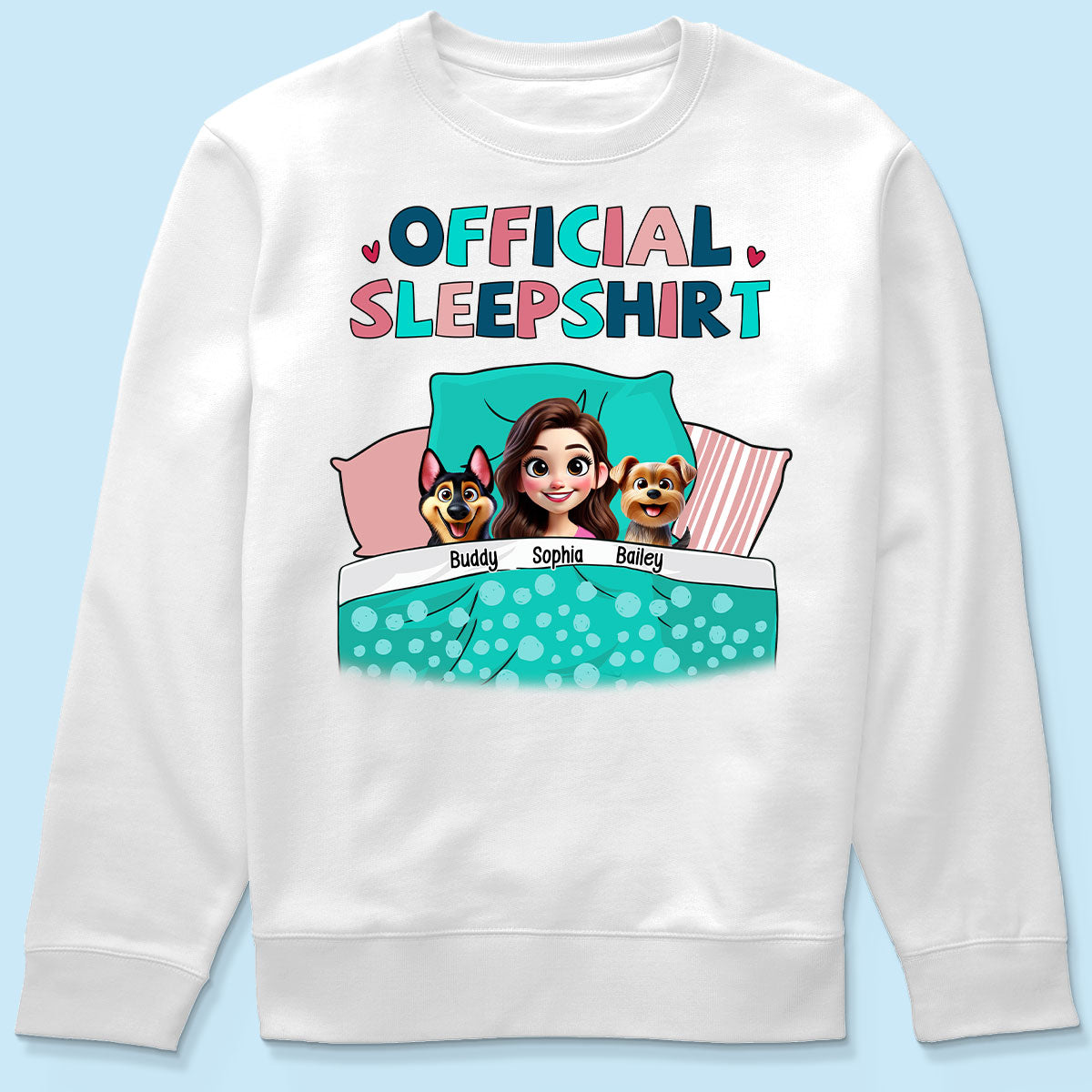 My Official Sleepshirt 3D Cute Dogs Personalized Shirt, Gift For Dog Mom